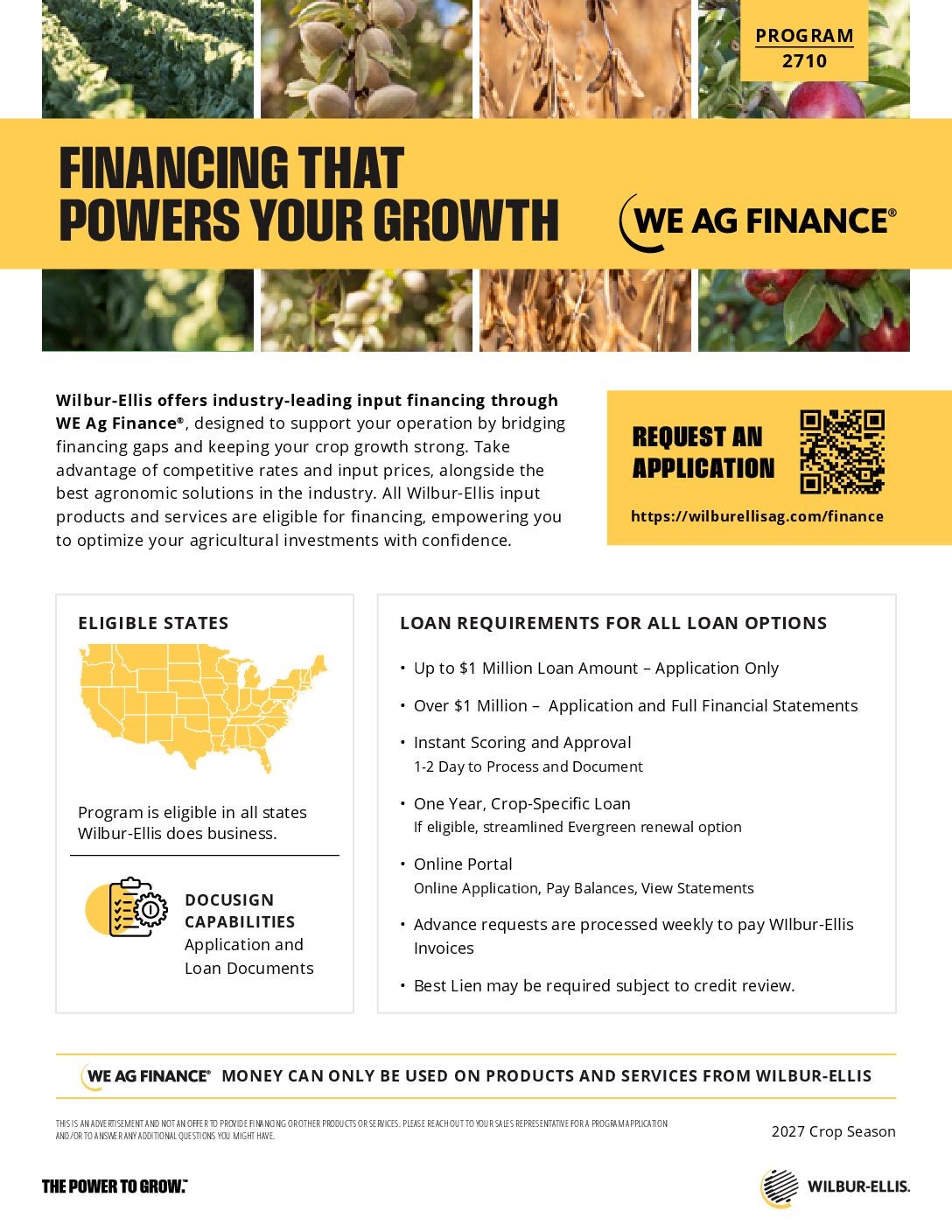 WE Ag Finance - 2026 Programs